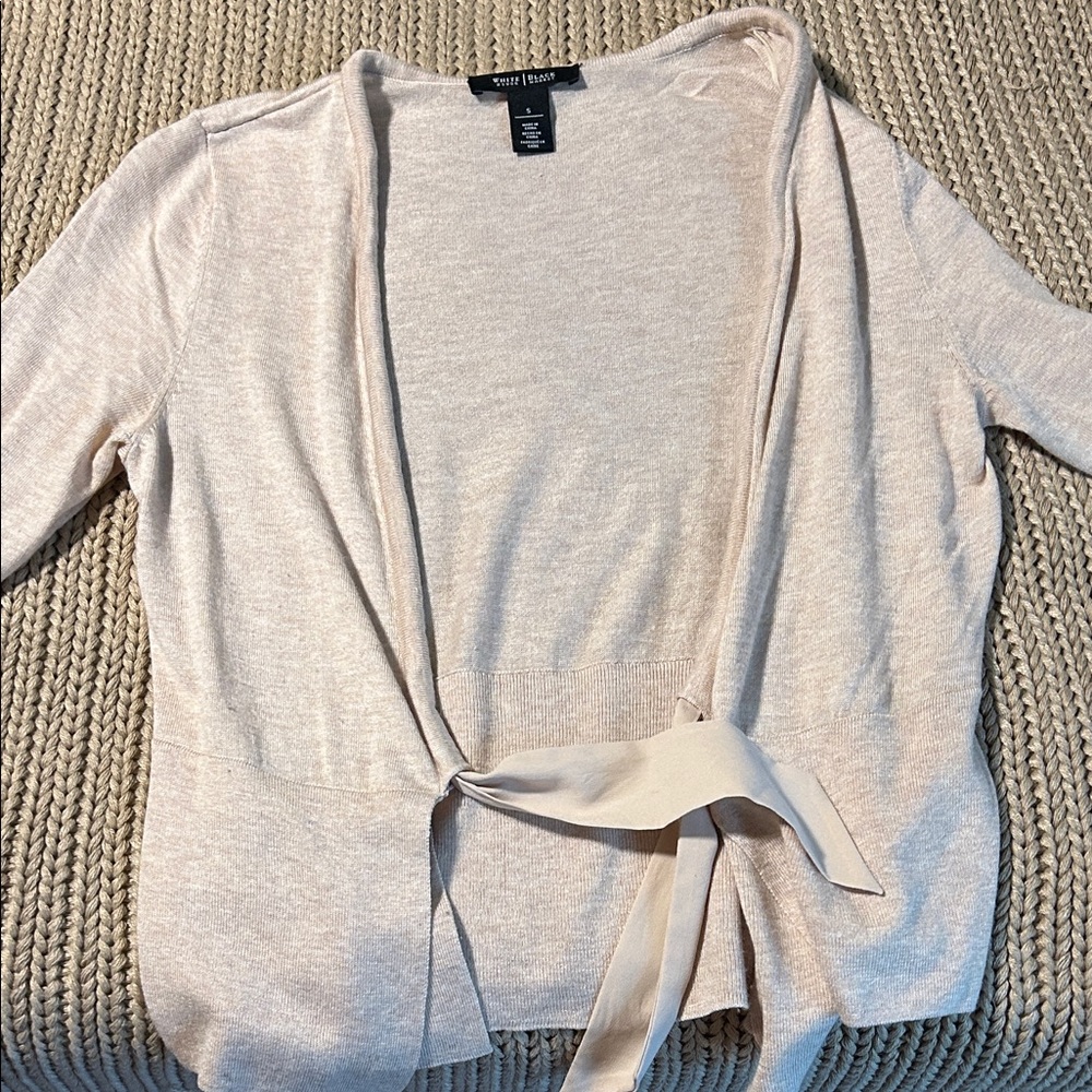 White House Black Market Light Beige Cardigan